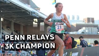 NXN Champion And On NIL Athlete Addison Ritzenhein Dominates Girls 3000m At Penn Relays 2024 [upl. by Drofhsa]