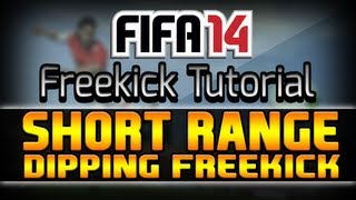 FIFA 14  Free Kick Tutorial  How to Score a Short Range Dipping Freekick [upl. by Ahsimac]