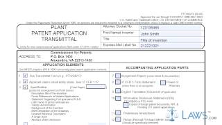 Plant Patent Application Transmittal SB0019 [upl. by Stallworth]