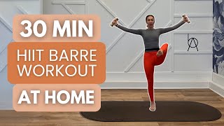 30 Minute AT HOME Barre Calorie Burning Workout 🔥 INTENSE [upl. by Therese242]