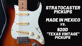 Fender Standard Stratocaster Made in Mexico  Stock Pickups compared to 920D Custom Texas Vintage [upl. by Devi339]