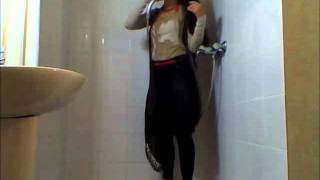 Wet Girl 1 Wetlook Shower Fully Clothed [upl. by Lorelie]