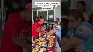 Namigay si ante gamay ng relief goods sa mga nasunugan fypシ゚viral fyp [upl. by Justinian]