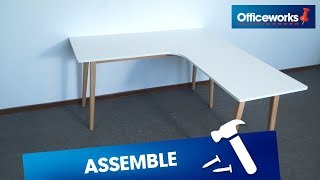 Copenhagen Corner Workstation Assembly Instructions [upl. by Kinsley]