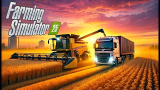 НОВАЯ ФЕРМА А ПРИВЫЧКИ ВСЕ ТЕ ЖЕ СОБИРАЕМ УРОЖАЙ В Farming Simulator 25 [upl. by Haleeuqa799]