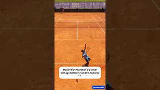 Maximilian Marterers answer to Hugo Delliens random tweener 👀 shorts tennis atpchallenger [upl. by Ymirej]