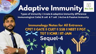 Adaptive Immunity  Acquired immunity Types of immunity  Active  Passive Immunity Immunology S4 [upl. by Janie582]