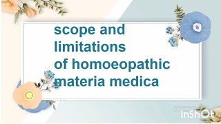 SCOPE AND LIMITATIONS OF HOMEOPATHIC MATERIA MEDICA by a young homoeopath [upl. by Ainotna917]