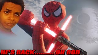 SPOODERMAN RETURNSHELP PLEASE  SpooderMan Breaks Star Wars  Reaction [upl. by Alver517]