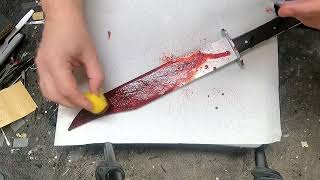 Repainting The Blood on My Tots Rob Zombie Halloween II Bowie Knife [upl. by Centonze]