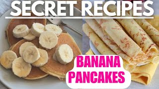 BANANA PANCAKES RECIPE tastydelicious and healthy pancake recipe bananapancakerecipe [upl. by Nicolas]