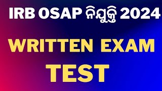 IRB OSAP Written Exam 2024 ll Join Telegram Group👇👇👇👇👇 [upl. by Lonergan406]