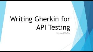 Cucumber for API Testing [upl. by Erdied]