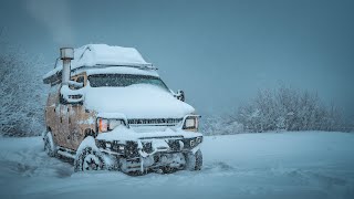 Camping  Unexpected Snowstorm Best Day Ever [upl. by Hanselka]