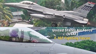 United States Air Force USAF F16C At Subang Airport Kuala Lumpur Malaysia [upl. by Cia]