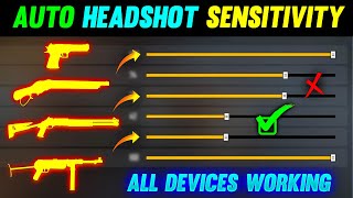 Auto Headshot Sensitivity Setting Free Fire 🔥  New Headshot Sensitivity  One Tap Headshot Trick [upl. by Burnside]