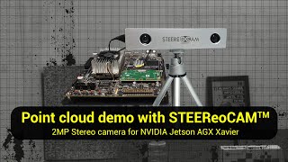 Point Cloud demo with STEEReoCAM™  2MP 3D MIPI Stereo Camera for NVIDIA Jetson AGX XavierTX2 [upl. by Mages]