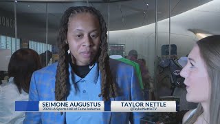 Former LSU womens basketball star Seimone Augustus inducted into LA Sports Hall of Fame [upl. by Raimes]