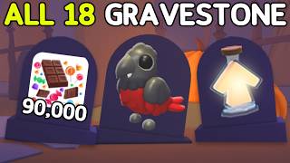 Opening All 18 Gravestones In Adopt Me Halloween [upl. by Casta]