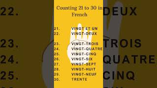 Counting 21 to 30 in French [upl. by Ilbert28]