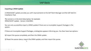 SAP Basis  SPAM Load amp Update [upl. by Yesima]