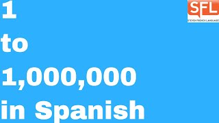 1 to 1000000 in Spanish [upl. by Aihsenrad743]