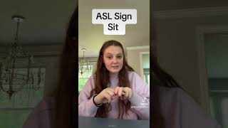 Learn How To Sign quotSitquot n ASL for Beginners  American Sign Language shorts [upl. by Nnyla72]