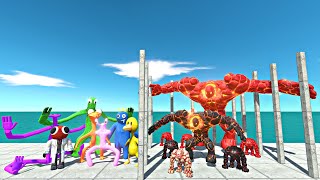 Rainbow Friends Rescues Lava Golem Family and Fight  Animal Revolt Battle Simulator [upl. by Handler]