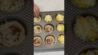 Pillsbury Thin Crust Pizza Dough Cupcakes 6 Pizza and 6 Egg and Cheese shorts shortsvideo [upl. by Clements]