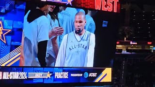 NBA EAST amp WEST NBA ALL STAR PLAYERS INTRO 2024 AND STAR PLAYERS MORNING PRACTICE AT INDIANA [upl. by Akiehsal]