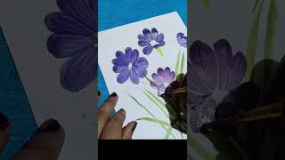 Acrylic flower painting ll simple painting of flowers  short [upl. by Raymond654]