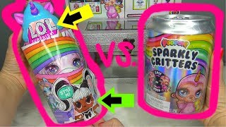 Poopsie Slime Surprise Sparkly Critters UNICORN  CUSTOM LOL surprise dolls opening REAL VS Fake LOL [upl. by Asilrahc]