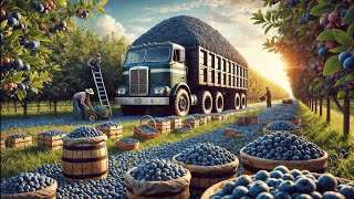 How Farmers Grow and Harvest Millions of Tons of Blueberries Every Year [upl. by Gamin774]