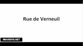 How to pronounce Rue de Verneuil [upl. by Loos]