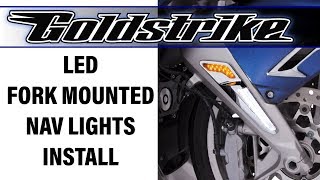 Goldstrike Fork Mounted NAV Lights Installation for Gold Wing [upl. by Eelra]