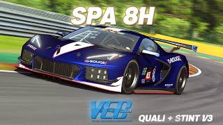 First stint of the season  VEC Spa 8H  Division 1  Brabham Motorsports 83 GT3 [upl. by Aitam]