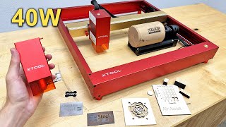 Powerful Laser Engraver 40W  xTool D1 Pro  Unboxing and Test [upl. by Raman]