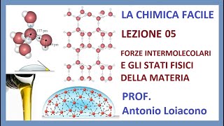 LA CHIMICA FACILE  Lezione 05  Forze intermolecolari e gli stati fisici della materia [upl. by Danzig840]