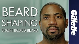 How to Shape Your Beard for a Short Boxed Beard Style  Gillette STYLER [upl. by Ines389]