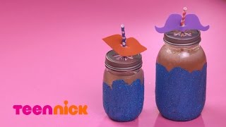 Glitter Mason Jar  DIY  TeenNick [upl. by Janean]