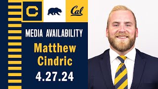 Cal Football NFL Undrafted Free Agent Matthew Cindric Media Availability 42724 [upl. by Anitsirhk]