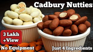 Homemade Cadbury Nutties Chocolate Recipe How to make Chocolate Coated Almonds [upl. by Pillihp]