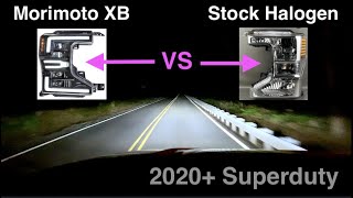 Morimoto XB vs OEM Halogen  2020 Superduty [upl. by Noimad]