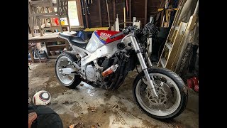 Yamaha FZR1000 Street Fighter Build [upl. by Radloff]