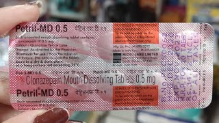 PetrilMD 05 tablet Clonazepam tablet usedoseworkside effects  Full information in hindi 👍 [upl. by Ahsenrat]