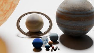 Planet dropping  Solar System Planet Size Comparison 3D [upl. by Calvert]