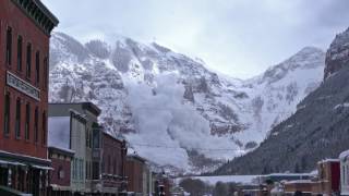 Avalanche Triggered from Colorados Ajax Peak [upl. by Ott]