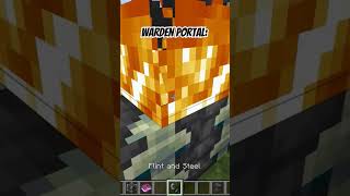 warden portal shorts minecraft youtubeshorts [upl. by Perkin430]