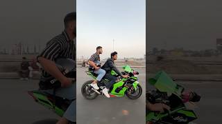 Kawasaki ninja Zx10r prank on friends shorts shorts [upl. by Alracal]