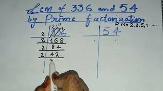 Lcm of 336 and 54  by prime factorization  in UrduHindi [upl. by Werner967]